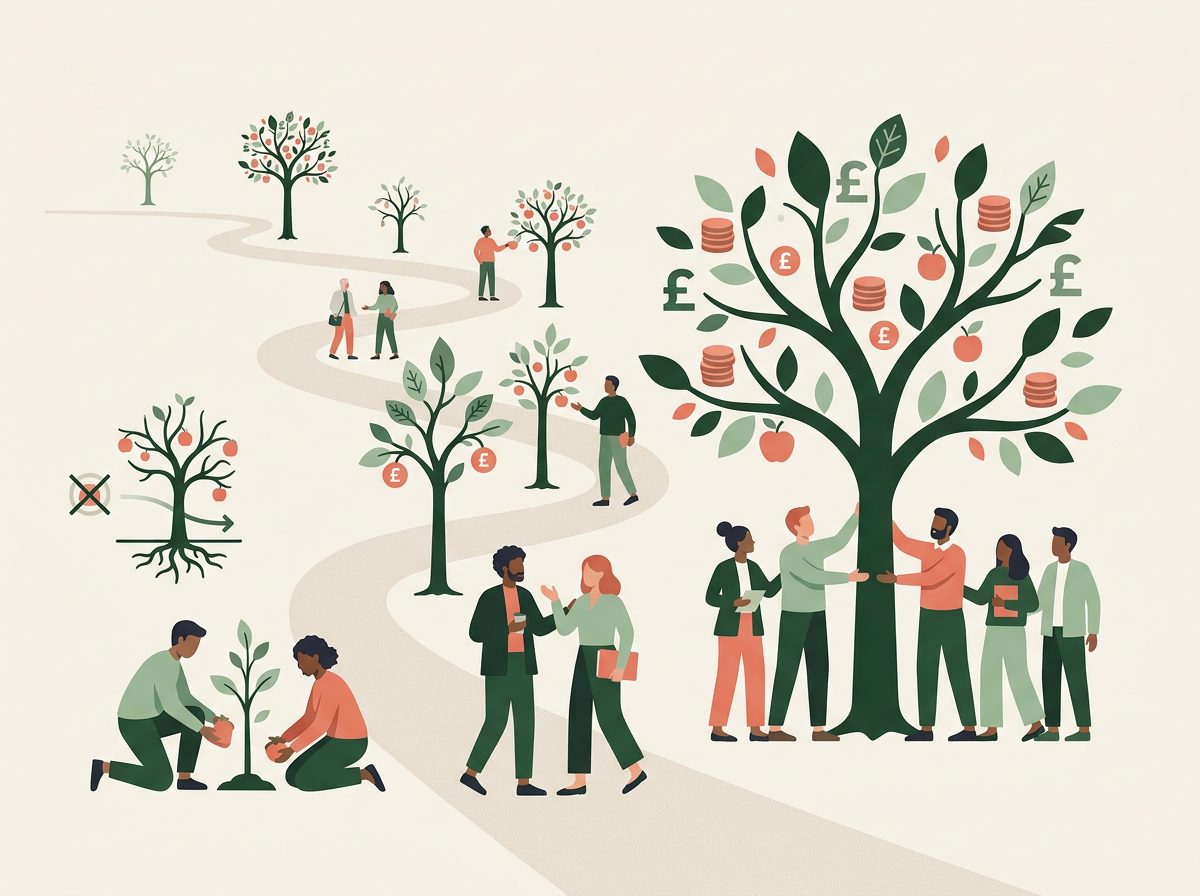 Corporate partnerships for small charities: a realistic guide illustration